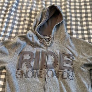 Ride Snowboards zip up sweatshirt